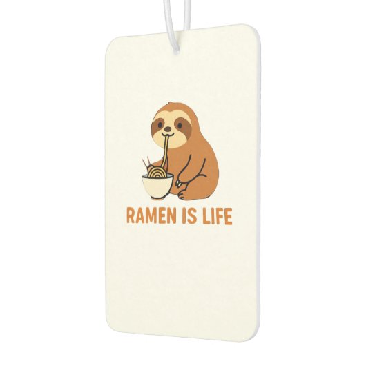 Niedlich Sloth Eating Ramen � Funny Noodle Lover D Autolufterfrischer (Links)