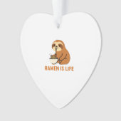 Niedlich Sloth Eating Ramen � Funny Noodle Lover D Ornament (Vorderseite)