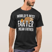 Niedlich Sloth Farter Best Father Stinky Vathers D T-Shirt (Vorderseite)