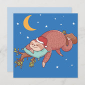 Niedlich Sloth Feiertagskarte (Vorne/Hinten)