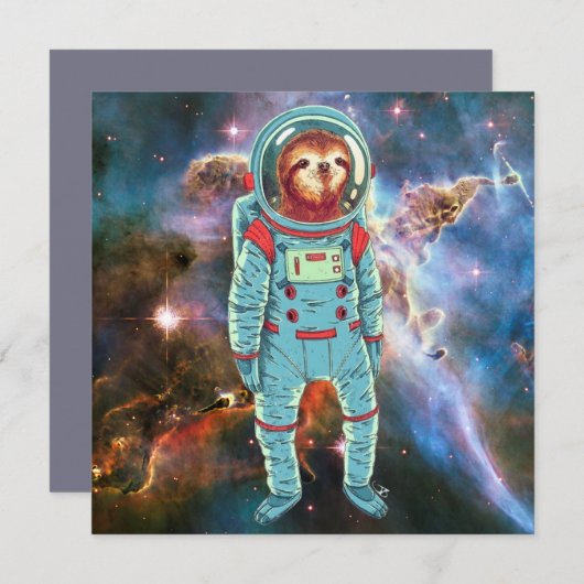 Niedlich Sloth Feiertagskarte (Vorne/Hinten)