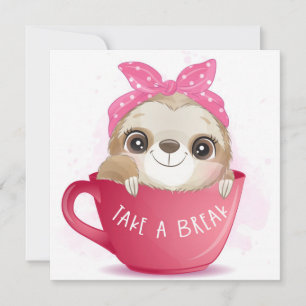 Niedlich Sloth Feiertagskarte