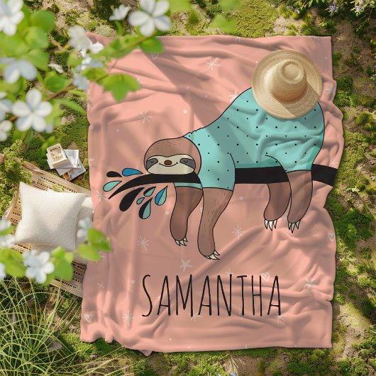Niedlich Sloth Fleecedecke