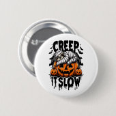 Niedlich Sloth Happy Halloween Button (Vorne & Hinten)