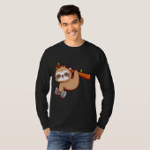 Niedlich Sloth Holding Dumbell T-Shirt (Vorne ganz)