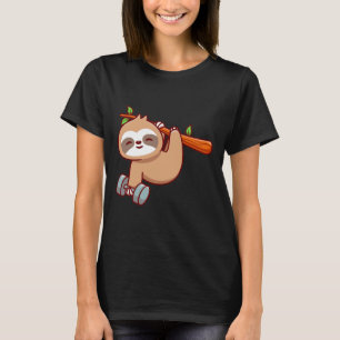 Niedlich Sloth Holding Dumbell T-Shirt