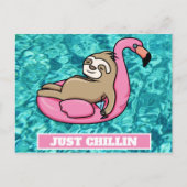 Niedlich Sloth Lazy Summer Funny Just Chillin Postkarte (Vorderseite)