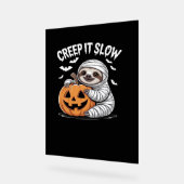 Niedlich Sloth Lovers Funny Halloween Pumpkin Esse Acrylschild (Winkel)