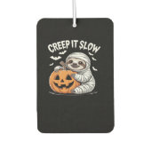 Niedlich Sloth Lovers Funny Halloween Pumpkin Esse Autolufterfrischer (Vorderseite)