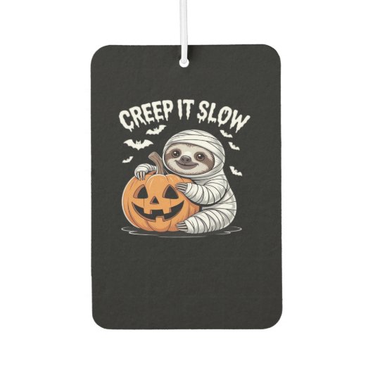 Niedlich Sloth Lovers Funny Halloween Pumpkin Esse Autolufterfrischer (Vorderseite)