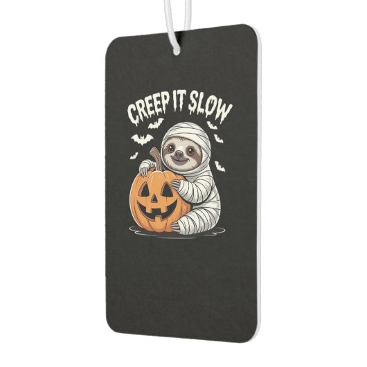 Niedlich Sloth Lovers Funny Halloween Pumpkin Esse Autolufterfrischer (Links)