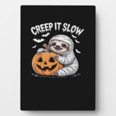 Niedlich Sloth Lovers Funny Halloween Pumpkin Esse Fotoplatte (Vorderseite)
