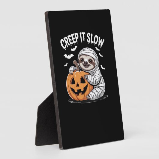 Niedlich Sloth Lovers Funny Halloween Pumpkin Esse Fotoplatte (Seite)