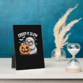 Niedlich Sloth Lovers Funny Halloween Pumpkin Esse Fotoplatte (Seite)