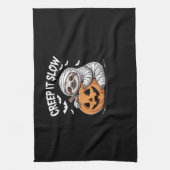 Niedlich Sloth Lovers Funny Halloween Pumpkin Esse Geschirrtuch (Vertikal)