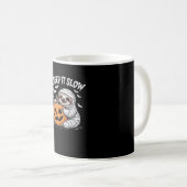Niedlich Sloth Lovers Funny Halloween Pumpkin Esse Kaffeetasse (VorderseiteRechts)
