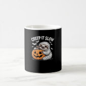 Niedlich Sloth Lovers Funny Halloween Pumpkin Esse Kaffeetasse (Mittel)