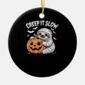 Niedlich Sloth Lovers Funny Halloween Pumpkin Esse Keramik Ornament (Vorne)