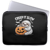 Niedlich Sloth Lovers Funny Halloween Pumpkin Esse Laptopschutzhülle (Vorderseite)