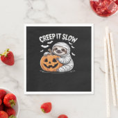 Niedlich Sloth Lovers Funny Halloween Pumpkin Esse Serviette (Beispiel)