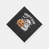 Niedlich Sloth Lovers Funny Halloween Pumpkin Esse Serviette (Ecke)