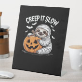 Niedlich Sloth Lovers Funny Halloween Pumpkin Esse Sockelschild (In Situ)