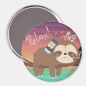 Niedlich Sloth Magnet (Vorderseite/Rückseite)