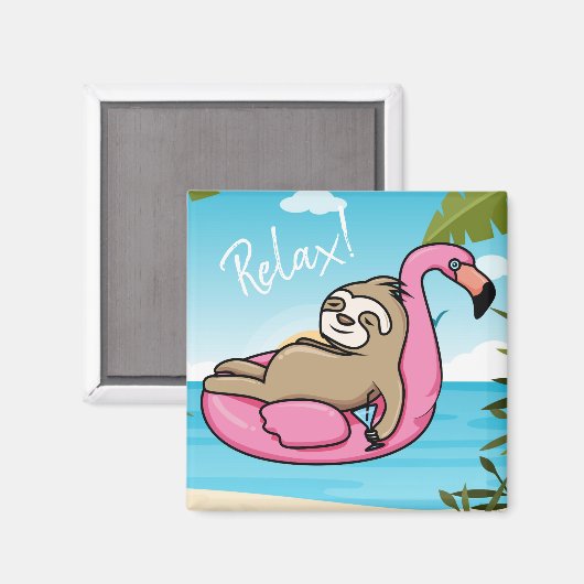Niedlich Sloth Magnet (Vorderseite/Rückseite)