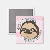 Niedlich Sloth Magnet (Vorderseite/Rückseite)