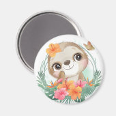 Niedlich Sloth Magnet (Vorderseite/Rückseite)