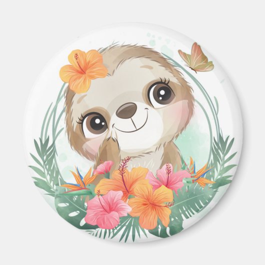 Niedlich Sloth Magnet (Vorne)