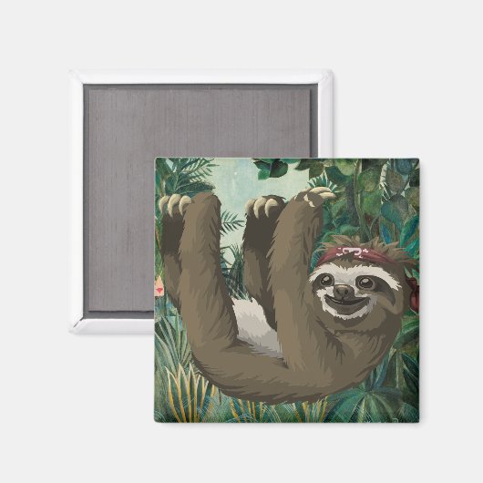 Niedlich Sloth Magnet (Vorderseite/Rückseite)