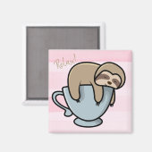 Niedlich Sloth Magnet (Vorderseite/Rückseite)