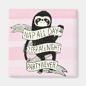 Niedlich Sloth Magnet (Vorne)