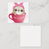 Niedlich Sloth Mitteilungskarte (Vorne/Hinten)