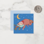 Niedlich Sloth Mitteilungskarte (Vorderseite/Rückseite Beispiel)