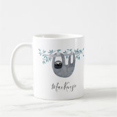 Niedlich Sloth Personalisiert Kaffeetasse (Links)