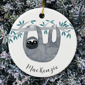 Niedlich Sloth Personalisiert Keramik Ornament