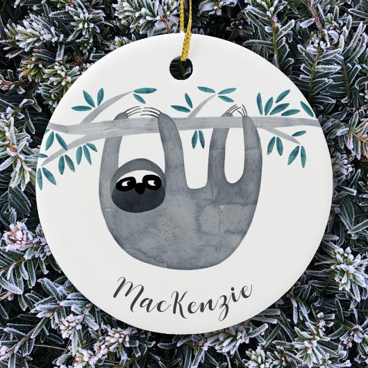Niedlich Sloth Personalisiert Keramik Ornament