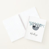 Niedlich Sloth Personalisiert Notizblock (Innenseite)