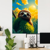 Niedlich Sloth Poster (Heimbüro)