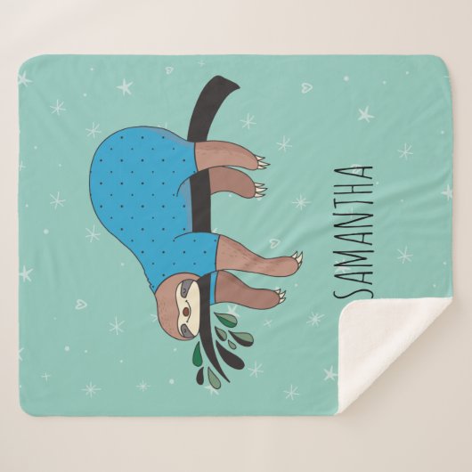 Niedlich Sloth Sherpadecke (Vorderseite (Horizontal))