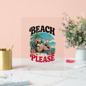 Niedlich Sloth Summertime Acrylschild (Hochzeit)