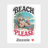 Niedlich Sloth Summertime Aufkleber (Blatt)