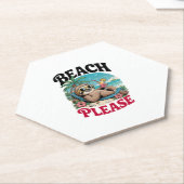 Niedlich Sloth Summertime Untersetzer (angewinkelt)