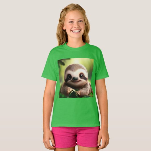 Niedlich Sloth T Shirt - Süße Tier Shirts (Vorne ganz)