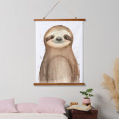 Niedlich Sloth Wandteppich Mit Holzrahmen (Schlafzimmer)