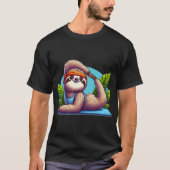 Niedlich Sloth Yoga Pose T-Shirt (Vorderseite)