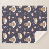 Niedlich Sloths Sherpa Blanket Sherpadecke (Vorderseite (Horizontal))