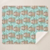 Niedlich Sloths Sherpa Blanket Sherpadecke (Vorderseite (Horizontal))